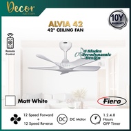 FIERO Fan FIERO ALVIA 42 Inch 5 Blades 24 Speed DC Motor With Remote Control Ceiling Fan Kipas Silin