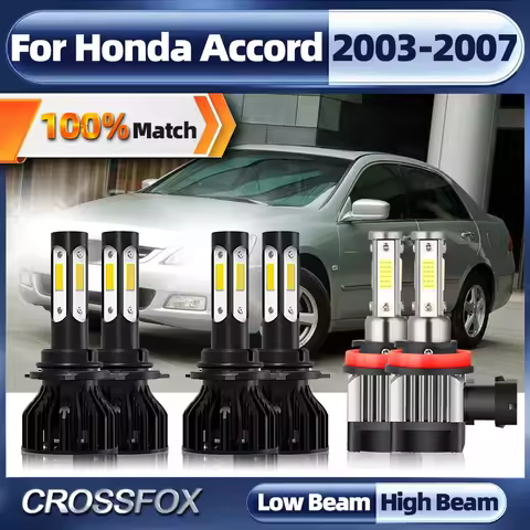 60000LM LED Lamps Canbus HB3 9005 HB4 9006 Car Headlight H11 Auto Fog Lights 6000K For Honda Accord 