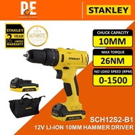 STANLEY SCH12S2-B1 10.8V Cordless 10mm Hammer Drill Driver With 2pcs Batteries &amp; 1pc Charger