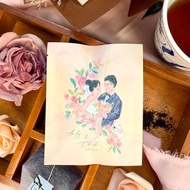 【客製】專屬新人似顏繪茶包 婚禮小物 位上禮 50份起訂 可混口味