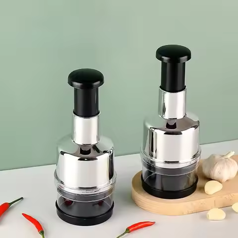 Garlic Press,Kitchen Garlic Puree Artifact,Manual Grinder,Garlic Masher,Multi-functional Vegetable C