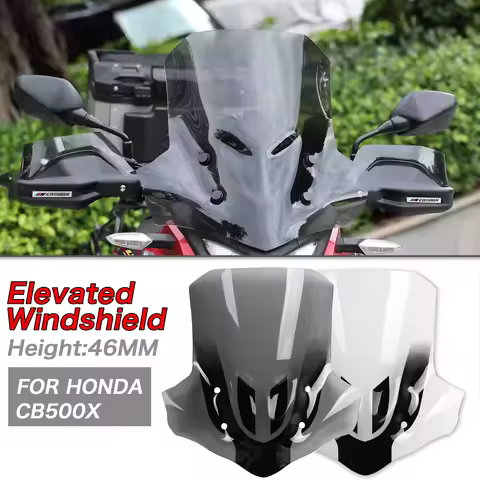 For Honda CB500X 2013~2023 PMMA Heighten 460MM Motorcycle Windshield Windscreen CB 500X Deflectors W