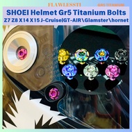 FLAWLESSTI SHOEI Helmet bolt GR5 Titanium Screws Z7 Z8 X14 X15 J-Cruise/GT-AIR/Glamster, Etc