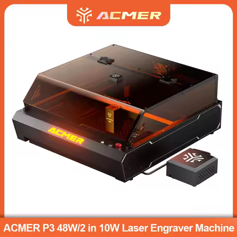 ACMER P3 48W Laser Engraving Machine Fully Enclosed Dual Red and Blue Combination Light Diode Laser