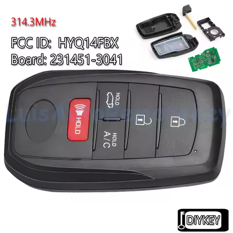 5Buttons Smart Remote Car Key Fob 314.3MHz for Toyota RAV4 Prime 2021 2022 2023 2024 BZ4X 2023 2024 