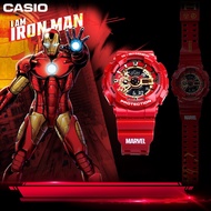 ต้นฉบับ G Shock Avengers Marvels iron man GA110 นาฬิกาข้อมือผู้ชายดิจิตอล นาฬิกาข้อมือผู้ชาย  เมตรกั