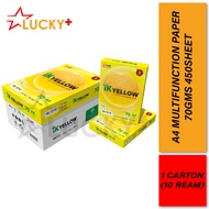 IK Yellow A4 Copier Paper 70gsm/450s (1 Carton Box 10 Reams) (450sheets/ream) / A4 Paper / Kertas A4
