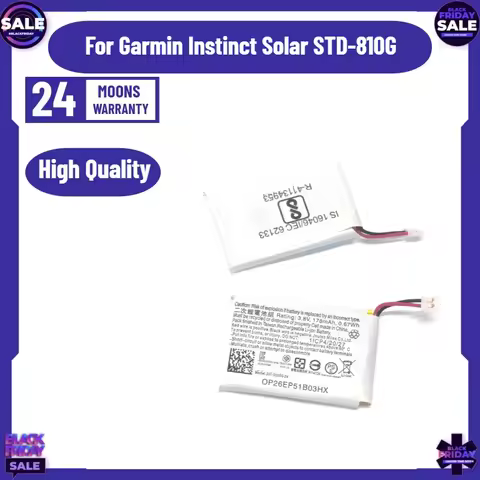 3.8V 178mAh 361-00086-24 Battery for Garmin Instinct Solar STD-810G