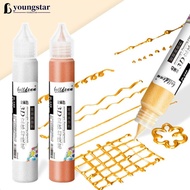 YTAR  30ml 3D Stereoscopic Outline Acrylic Paint Pen Waterproof Sun Resistant Glass Painting DIY Art