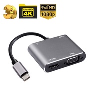 4K Type C to HDMI-compatible USB C 3.0 VGA PD Adapter Dock Hub for MacBook Nintendo Samsung S20 Dex 