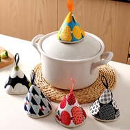 Cute Triangle Anti-Scald Pot Cap And Ears Kitchen Pot Handle Cast Iron Pot Insulated Glove 1pc