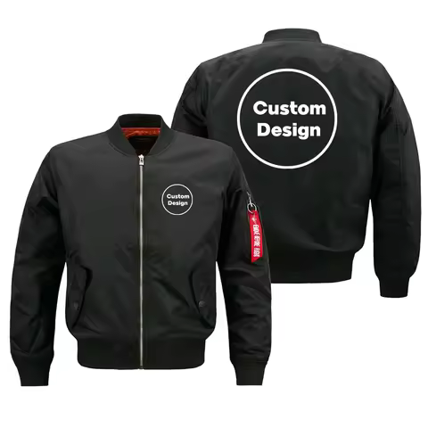 Custom Design Diy Logo Windproof Aviation Flight Pilots Ma1 Bomber Men Jacket Coats Man Baseball Jac