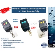 Autogate Door Wireless Remote Control 330Mhz DIP Switch Auto Gate Controller (Battery included)