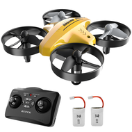 ATOYX Drone for Kids, Drone for Children , 3D Flips, 3 Speeds, Drone Kids with 3 Batteries , Altitude Hold, Headless Mode, One Key Take Off/Landing/Return Drone for Beginner AT-66C (Yellow)…