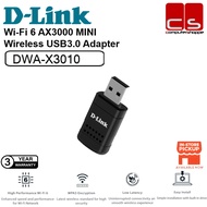 D-LINK DWA-X3010 (Wi-Fi 6 AX3000 MINI Wireless USB3.0 Adapter) up To 3000Mbps Speed