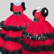 United Nations Costume for Kids | 3 Layers Ruffles Sleeveless — SPAIN