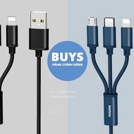 3-in-1 Charging Cable (Lightning - Micro USB - Type C) - Remax RC-131th