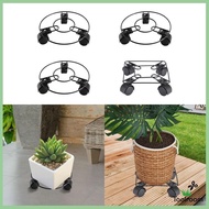 [ Plant Saucer Rolling Plant Stand with 3 Multifunctional Flower Pot Rack