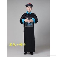 清朝古装官服太监服装男士侍卫总管公公小品COS僵尸表演万圣节 Qing Dynasty ancient official attire, eunuch costume, men's guard chi