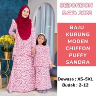 Baju kurung Moden Chiffon Puffy Sandra by LUVLA x SULTANAH (Plus size XS-5XL)