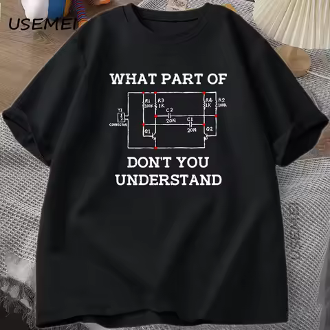 Electrical Engineer T Shirt Electrician Circuit Board Graphic Tshirt Fathers Day Gift Cotton Short S