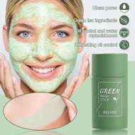 Green tea solid mask deep cleansing mask stick shrink pores smear mud mask stick improve blackhead cutin