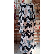 Baju Kurung Rose Pattern Iron-less Size ML Baju Wanita Cantik Second Hand Preloved