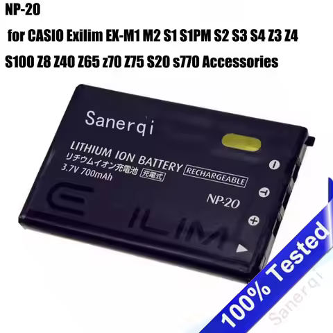 NP-20 Bateria NP20 Battery for CASIO Exilim EX-M1 M2 S1 S1PM S2 S3 S4 Z3 Z4 S100 Z8 Z40 Z65 z70 Z75 