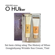 Whoo yellow sunscreen Set 75ml_The History of Whoo Gongjinhyang Wrinkle Sun Cream Set