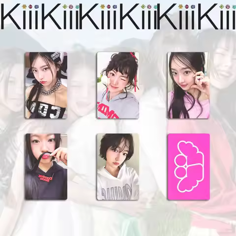 Kpop KiiiKiii Photocard Double Sides Printing Coated Card Bright Film LOMO Card Leesol Sui Haum Jiyu