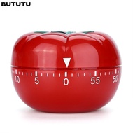 BUTUTU Mechanical Timer, Tomato Shaped Ring Alarm Countdown Kitchen Timer, Hour Meter Mini Wind Up 7