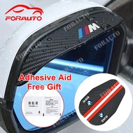 [Ready Stock] 2pcs/set BMW Logo Carbon Fiber Rearview Mirror Universal Rearview Mirror Side Mirror R