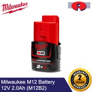 MILWAUKEE M12 BATTERY 12V 2.0AH 4.0AH M12B2 M12B4 LITHIUM-ION BATTERY