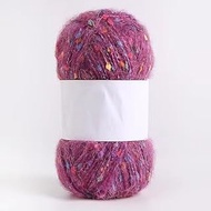 Purple red Speckled Yarn 100g,DIY Knitting, Crocheting, Scarves, Hats, Decor Crafts, Soft Handmade S