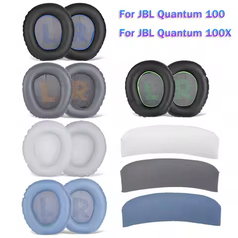 For JBL Quantum 100 100X Headset Headbeam Sleeve Memory Sponge Earpads Headbeam Replacement Soft Ear