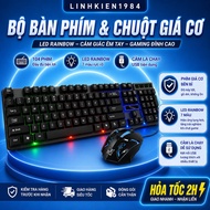 G21B Keyboard and Mouse Set Black 7 Color Led Game