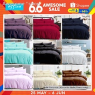 ﹍✗✵Cozzi Magic Colour Quilt Cover & Fitted Bed Sheet set Cadar King / Queen Super Single Plain Micro