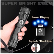 Lampu Suluh LED Boleh Laras Cahaya Sangat Terang LED Torchlight Powerful Flashlight Super Bright 3 L