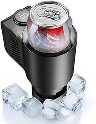 2-in-1 Car Cup Cooler and Warmer, 12V Smart Electric Heated and Cooling Cup Holder with Digital Disp
