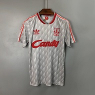 Retro Liverpool Away Candy Jersey Ash 1989 Soccer Jersey Futsal Jersey Sportswear