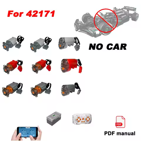 NEW App Control Technical Power Function Motor Parts 42171 F1 W14 E Performance APP Programing Car R