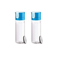 Brita Water Bottle, Portable Purified Water Bottle, Set of 2, 600ml Blue Microdisc Filter [Genuine Japan] 2) Blue
