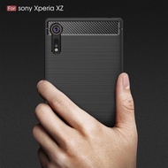 Sony xperia XZ /XZ2 Premium /XZS / XZ1/XZ2 Compact Case Silicone Back Cover Soft TPU Matte Carbon Fiber Casing Shockproof