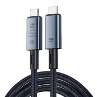 Type-C to Type-C Data  Cable 240W 40Gbps 0.5m to 2.0m Braided Charging Cable
