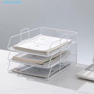 BACK2LIFE Stackable File Rack, Desktop Organizer File Organizer A4 File Storage Tray, Simple Papers 