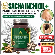 ATITA Sacha Inchi Oil+ 500mg x 60 Softgels | Cold-Pressed Extra Virgin Plant-Based Omega 3 6 9