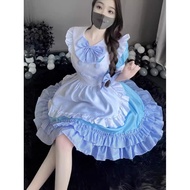 Japanese Anime Blue White Maid Costume cosplay Costume Lolita Soft Girl Daily Lolita Lolita Dress202