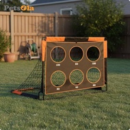 [PETSOLA] 2-in-1 Portable Soccer Goal Oxford Fabric Mini Goal Post Soccer Training Accessory for Kid