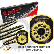 EX5 DREAM 415HBG-132L HTM 415 SPROCKET SET GOLD CHAIN WAVE100 EX5 CLASS C70 GBO YTZ5S YTZ5 YB4 YB5L 