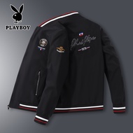 PLAYBOY Men Bomber Jacket Flight Coats Spring Autumn Mens Embroidery Jacket Windbreaker Hip Hop Kore